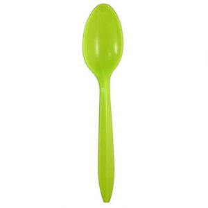 Lime Green Medium Weight Plastic Spoon - 1 case (1000 piece)