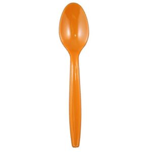 Orange Heavy Duty Plastic Spoon - 1 case (1000 piece)