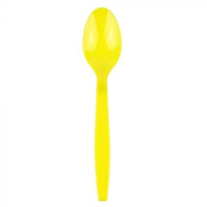 Yellow Heavyweight Plastic Spoon With Textured Handle - 1 case (1000 piece)