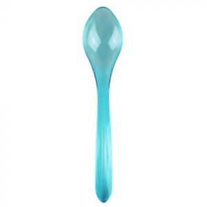 Blue Transparent Plastic Wave Spoon - 1 case (1000 piece)