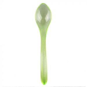 Green Transparent Plastic Wave Spoon - 1 case (1000 piece)