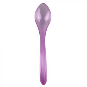 Purple Transparent Plastic Wave Spoon - 1 case (1000 piece)