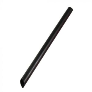 7.75" Colossal (11mm) Black Film-Wrapped Plastic Straw - 1 case (2000 piece)