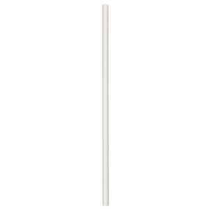 7.75" Jumbo (6mm) White Unwrapped Paper Straw - 1 case (3000 piece)
