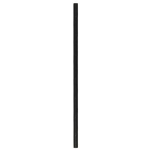 7.75" Jumbo (6mm) Black Unwrapped Paper Straw - 1 case (2000 piece)