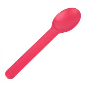 Red Eco-Friendly WideHandle Spoon - 1 case (1000 piece)
