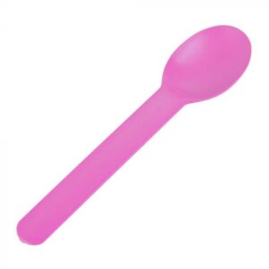 Pink Eco-Friendly WideHandle Spoon - 1 case (1000 piece)
