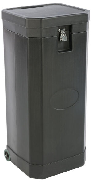16.5” x 38” Banner u0026 Graphics Storage Case with Wheels, Foam Padding - Black