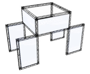 20’ x 12' Trade Show Truss Booth u0026 Header - Black