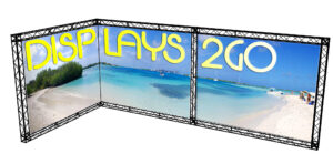 20' x 8' Trade Show Truss Booth w/ Double Sided Custom Graphics - Black