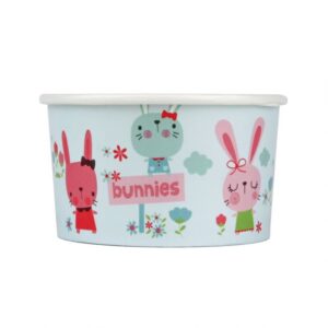 5 oz Bunnies Cold/Hot Paper Food Container - 1 case (1000 piece)