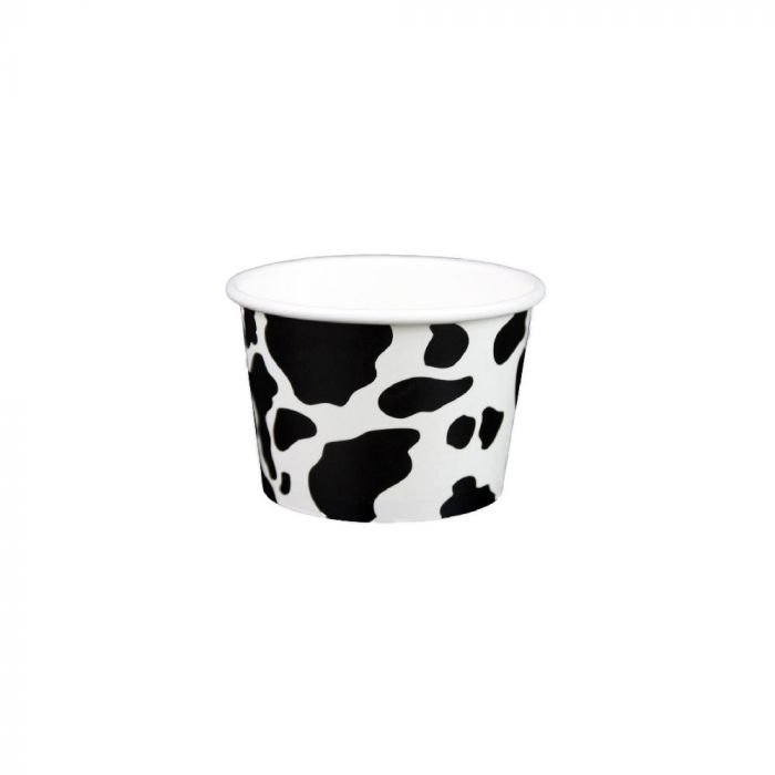 6 oz Dairy Print Cold/Hot Paper Food Container - 1 case (1000 piece)