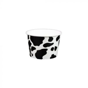 8 oz Dairy Print Cold/Hot Paper Food Container - 1 case (1000 piece)