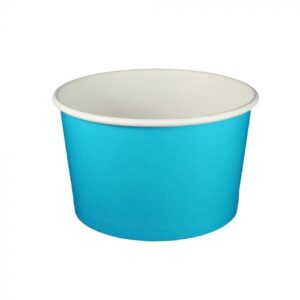 20 oz Solid Blue Cold/Hot Paper Food Container - 600/Case