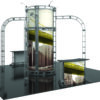 20x20 Trade Show Booth Kit, Display Tower, Counters, Orbus Orbital Express Vesta