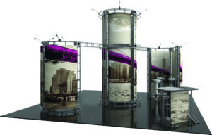 20x20 Trade Show Booth Kit, Display Towers, Spotlights, Orbus Orbital Express Zenit