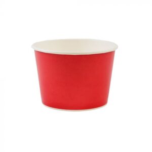 12 oz Solid Red Cold/Hot Paper Food Container - 1 case (1000 piece)