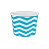 16 oz Chevron Print Blue Cold/Hot Paper Food Container - 1 case (1000 piece)