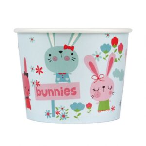 16 oz Bunnies Print Cold/Hot Paper Food Container - 1000/Case
