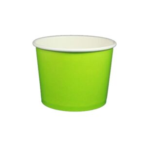 24 oz Solid Lime Green Cold/Hot Paper Food Container - 600/Case