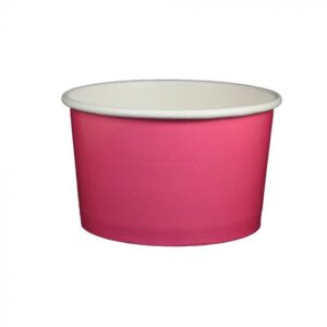 20 oz Solid Pink Cold/Hot Paper Food Container - 600/Case
