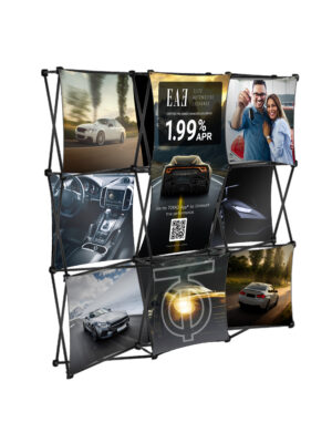 3-D Pop Up Display with 6 Custom Printed Panels (3 Square, 3 Rectangular)