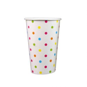 16 oz Polka Dot Rainbow Paper Cold Cup - 1 case (1000 piece)