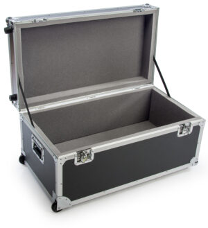 35w Shipping Case for TV Stand, Wheels, Luggage Handle, EVA Foam Padding - Black