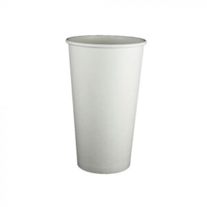 20 oz White Premium Single Wall Paper Hot Cup - 600/Case