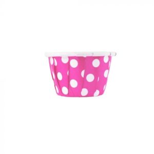 0.5 oz Pink Dotted Paper Souffle / Portion Cups - 5000/Case