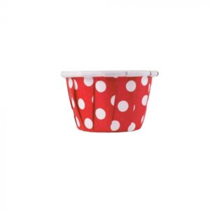 0.5 oz Red Dotted Paper Souffle / Portion Cups - 5000/Case