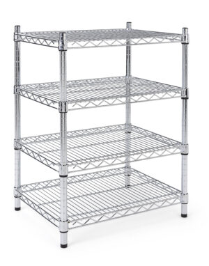 4-Tiered Wire Rack Display, Floor Stand, 24