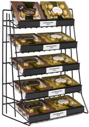 5-Tiered Wire Rack Display, Tabletop, 14