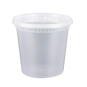 24 oz PLASTIC FOOD CONTAINER WITH LID(SOUP CUP) - 1 case (240 set)
