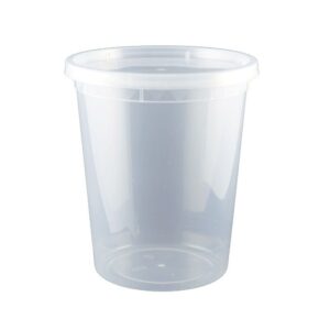 32 OZ PLASTIC FOOD CONTAINER WITH LID(SOUP CUP)1 case (240 set)