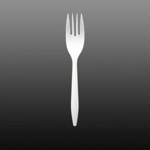 Medium Weight 5.8" White Plastic Fork - 1 case (1000 piece)