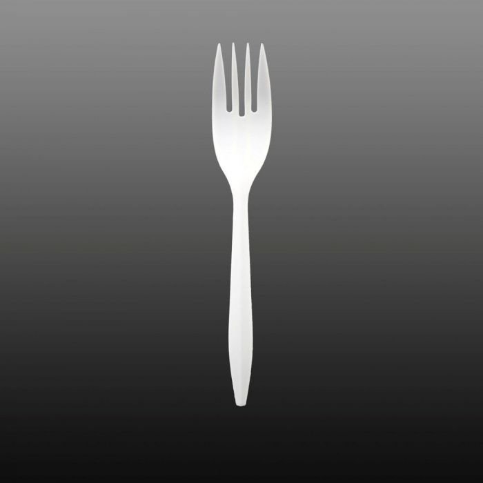 Medium Weight 5.8" White Plastic Fork - 1 case (1000 piece)