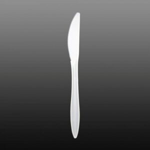 Medium Weight White Plastic Knife - 1 case (1000 piece)