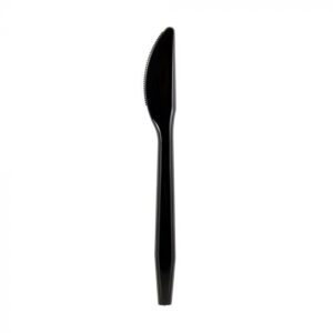 Medium Weight Plus 6.5" Black Plastic Knife - 1 case (1000 piece)