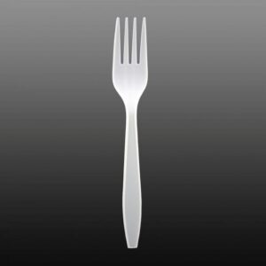 Heavyweight  White Plastic Fork - 1 case (1000 piece)