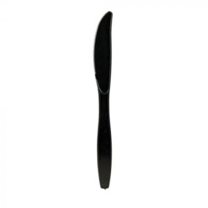 Heavyweight 6.8" Black Plastic Knife - 1 case (1000 piece)