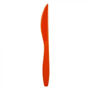 Premium Heavy Weight 7.25" Orange Plastic Knife - 1 case (1000 piece)