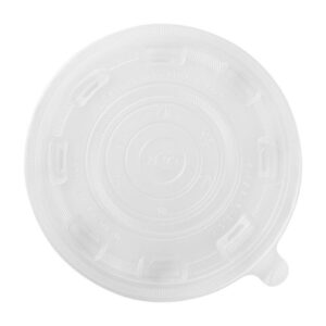 KR Clear Lids for 36 oz Black Microwavable Round Flat Bowl - 300/Case