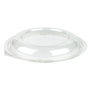 Clear Flat Lid For 24/32 oz 8" Plastic Salad Bowl - 200/Case