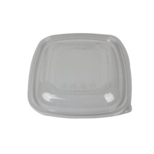 Clear Flat Lid For 48 oz Clear Square Salad Bowl - 1 case (150 pieces)