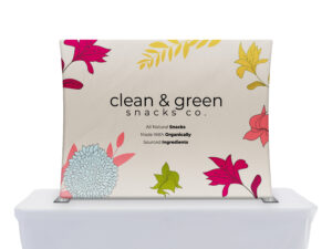 5.5'w Tabletop Display Board w/ Custom Printing, Concave Design, Portable