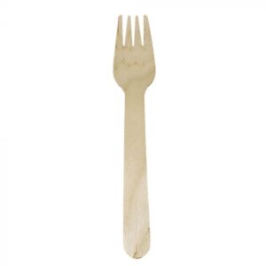 Heavyweight 6.2" Natural Compostable Wooden Fork - 1 case (1000 piece)