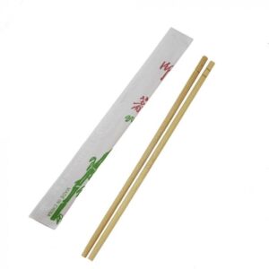 9'' Envelope-Wrapped Single-Style Bamboo Chopsticks - 1 case (1400 pair)