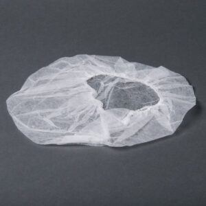 24" White Disposable PP Bouffant Strip Cap - 1 case (1000 piece)