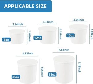 32oz To Go Soup Bowls, Hot &Cold Take Out Food Storage Containers Disposable (500 piece)